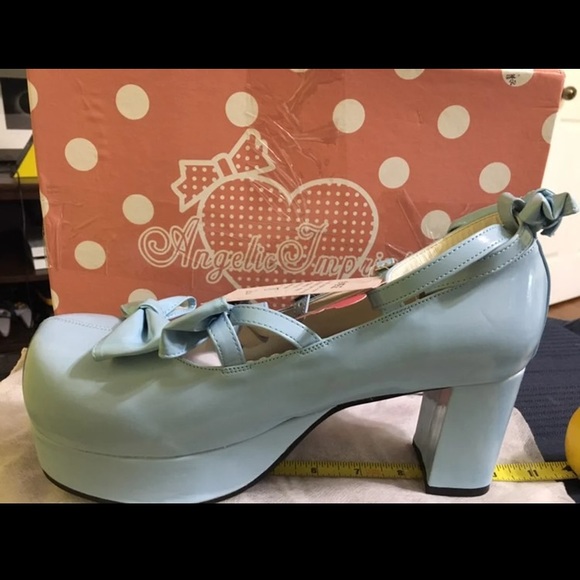 Japanese Baby Blue Lolita dress shoes - Picture 2 of 8